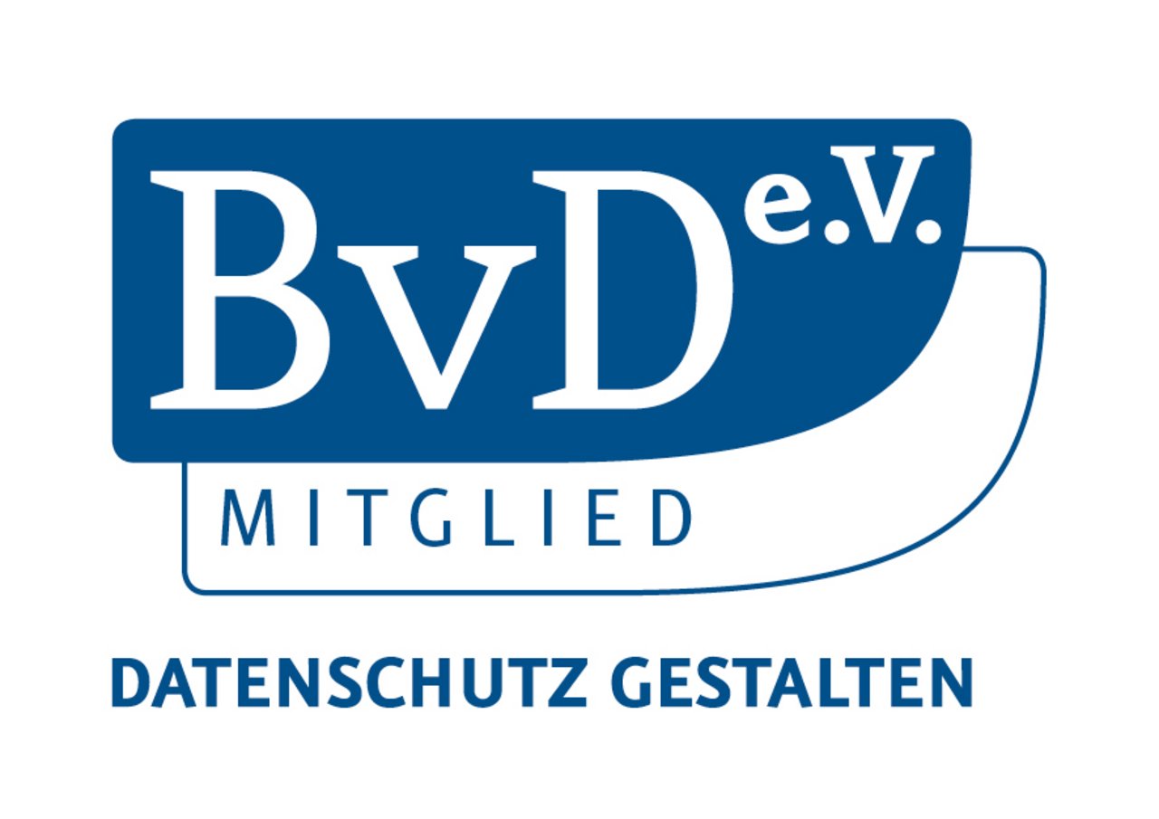 Logo Mitglied des Berufsverband der Datenschutzbeauftragten Deutschlands (BvD) e.V.
